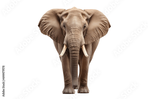 Elephant Isolated on a Transparent Background PNG. Generative Ai