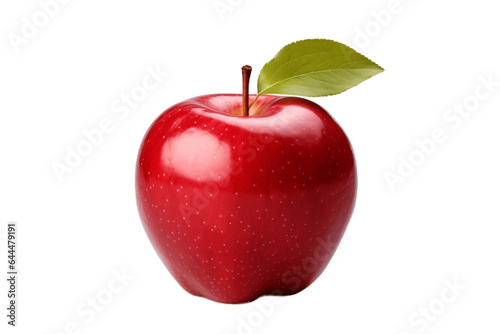 Red Apple Isolated on a Transparent Background PNG. Generative Ai