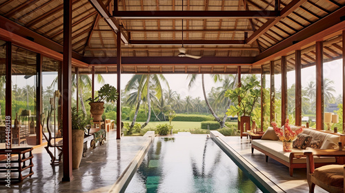 Luxurious Bali property with contemporary design, elegant decor, and serene outdoor oasis. © swissa