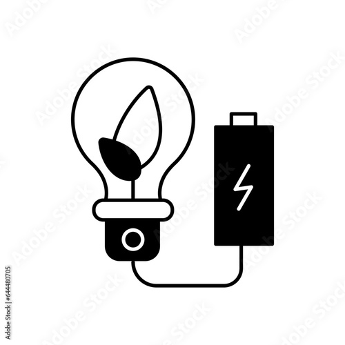 Bulb charging Vector Icon which can easily modify or edit

