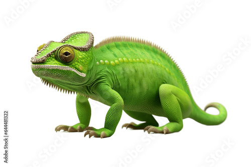 Chameleon Isolated on a Transparent Background PNG. Generative Ai