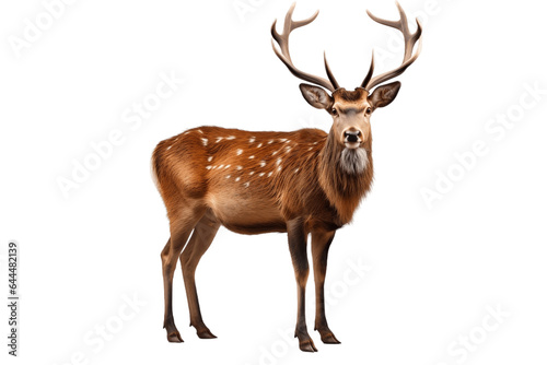 Deer Standing Still Isolated on a Transparent Background PNG. Generative Ai © Haider