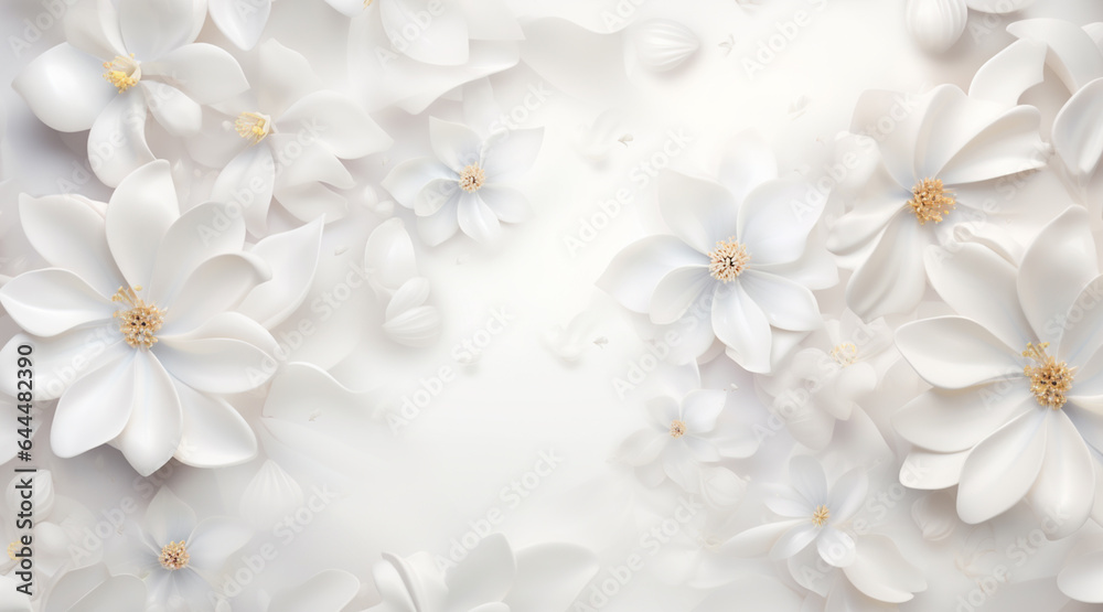清く美しい花の彫刻風背景 清く美しい花の彫刻風背景