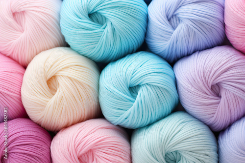 colourful wool yarn background 