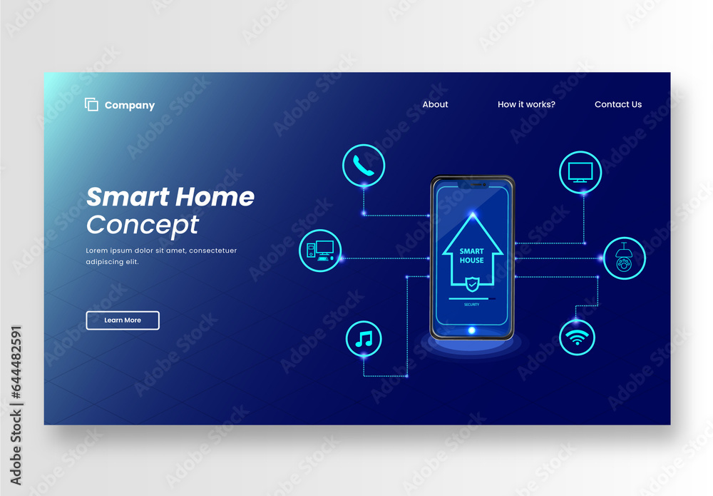 Responsive Landing Page Design, Smart Home Security Control From ...