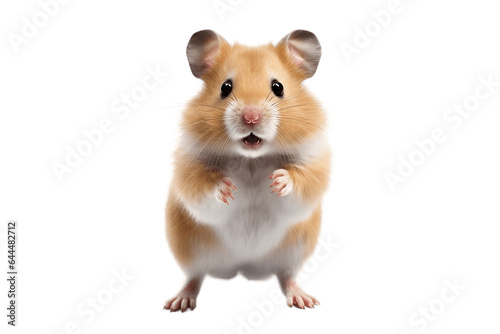 Hamster Isolated on a Transparent PNG Background. Generative Ai