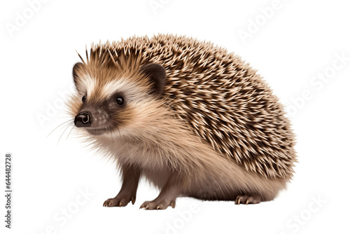 Hedgehog Isolated on a Transparent PNG Background. Generative Ai