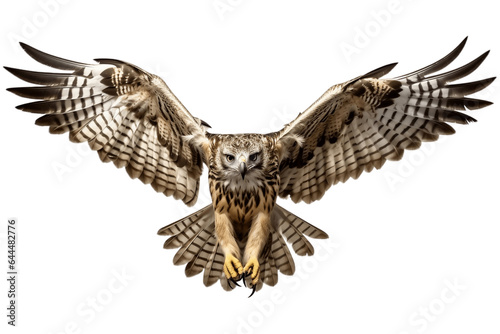 Hawk Isolated on a Transparent PNG Background. Generative Ai