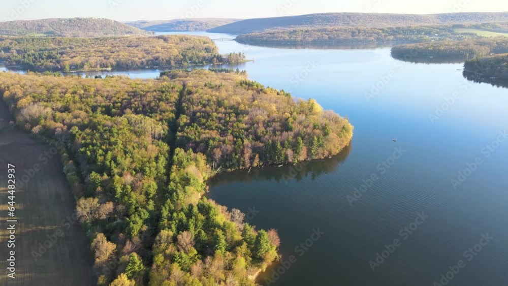 Aerial view of Deep Creek Lake, McHenry, Maryland, United States. Aerial view of Deep Creek Lake, McHenry, Maryland, United States.