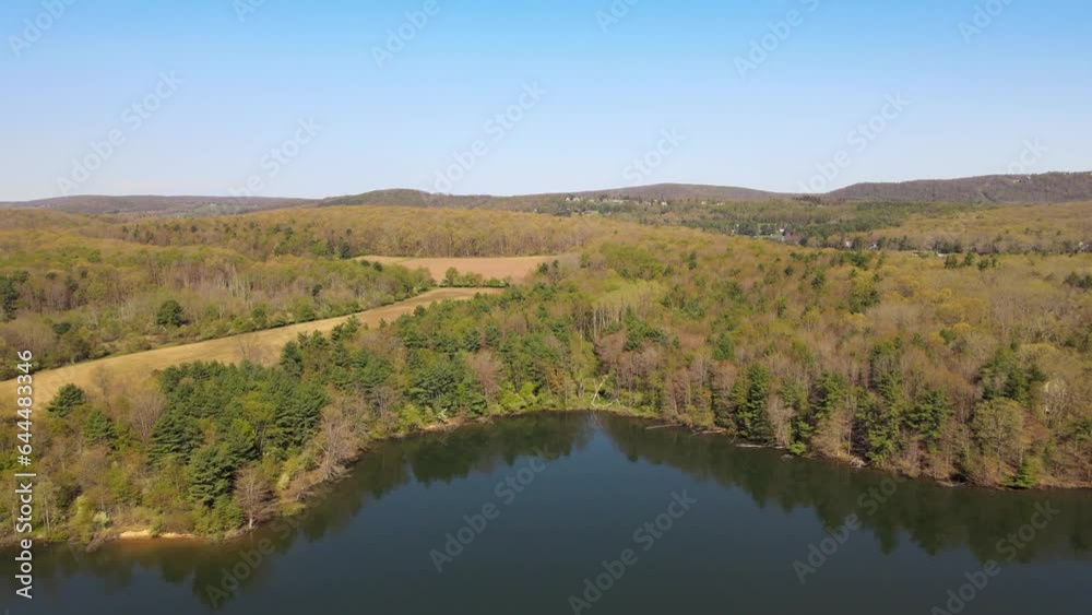 Aerial view of Deep Creek Lake, McHenry, Maryland, United States. Aerial view of Deep Creek Lake, McHenry, Maryland, United States.