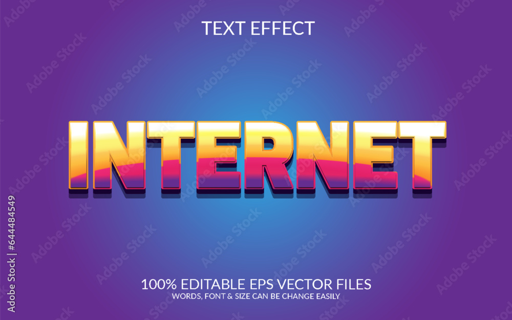 Internet day Fully editable vector eps text effect design Internet day Fully editable vector eps text effect design