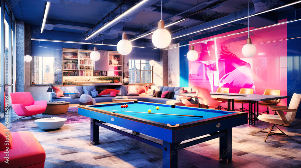 Office playroom with foosball and ping pong tables Office playroom with foosball and ping pong tables