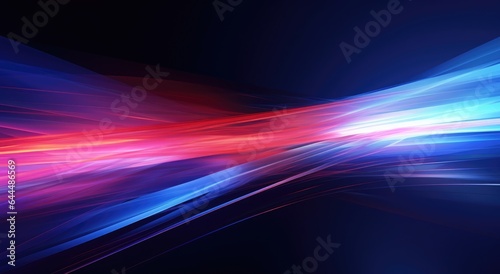 abstract futuristic neon background with glowing ascending lines. Fantastic wallpaper