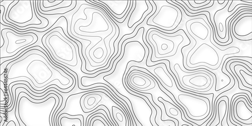 Contour map background. Vector geography scheme and terrain. Topography grid map. Stylized topographic contour map. Geographic line mountain relief. Abstract lines or wavy backdrop background.