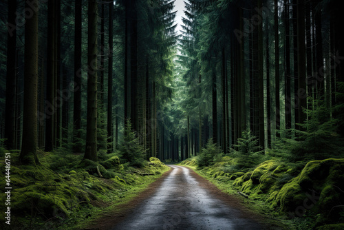 Path Through a Sunlit Forest