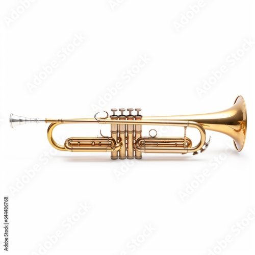trumpet isolated on white background