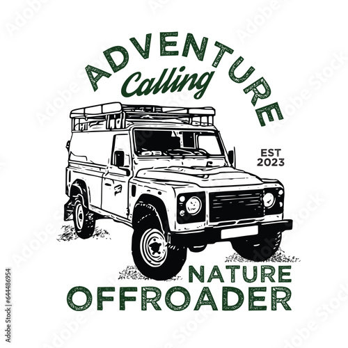 Offroad Vehicle in vector illustration, perfect for Offroad event, Club logo and T shirt design
