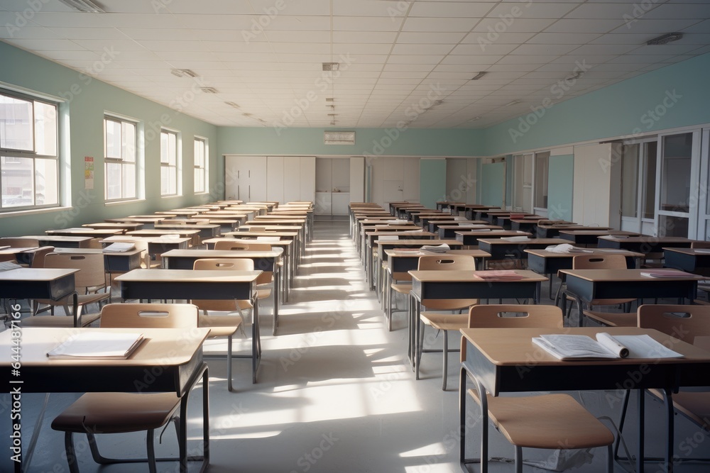 Empty classroom at school.