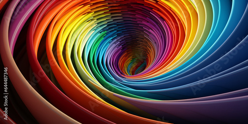 Schöner abstrakter futuristischer Hintergrund in welligen bunten leuchtfarben für Webdesign und Drucksachen als Vorlage in Querformat für Banner, ai generativ © www.freund-foto.de