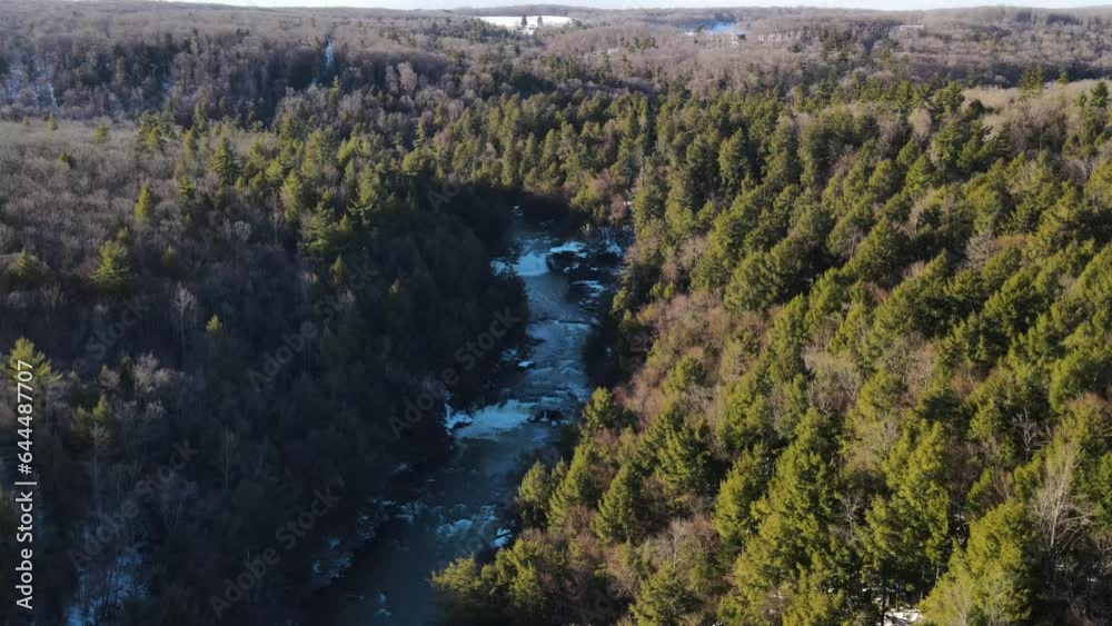 Aerial view of Swallow Falls State Park, Oakland, Maryland, United States. Aerial view of Swallow Falls State Park, Oakland, Maryland, United States.