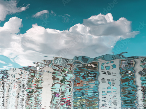Photography Blue water reflex background