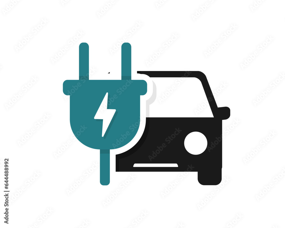 Electric car icon. illustration vector