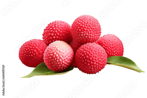 Lychee Isolated on a Transparent PNG Background. Generative Ai