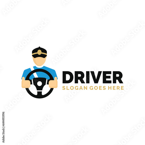 Car driver logo design vector illustration