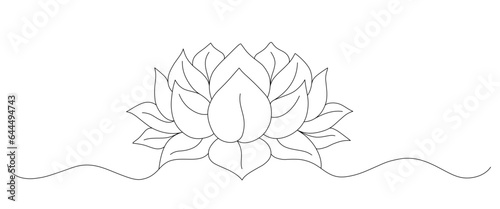 Lotus flower line art style