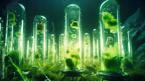 Algae Bio-reactors, Carbon Capture with Green Aquatic Plants photo