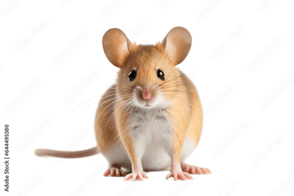 Mouse Isolated on a Transparent PNG Background. Generative Ai