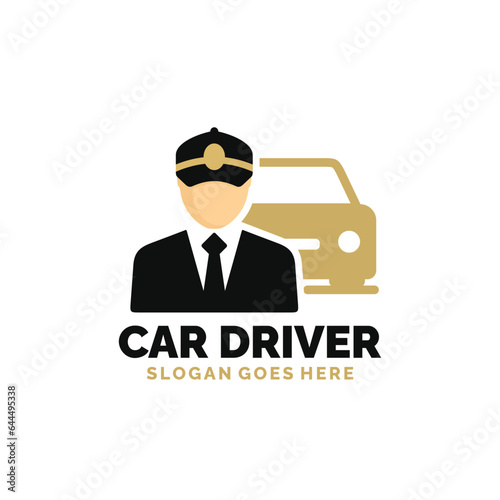 Car driver logo design vector illustration