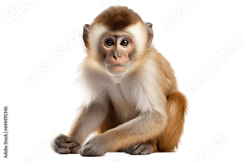 Monkey Isolated on a Transparent PNG Background. Generative Ai