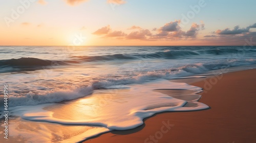 Tranquil Serenity: A Calming Image of Sea Waves Gently Caressing the Shore - Nature's Soothing Embrace