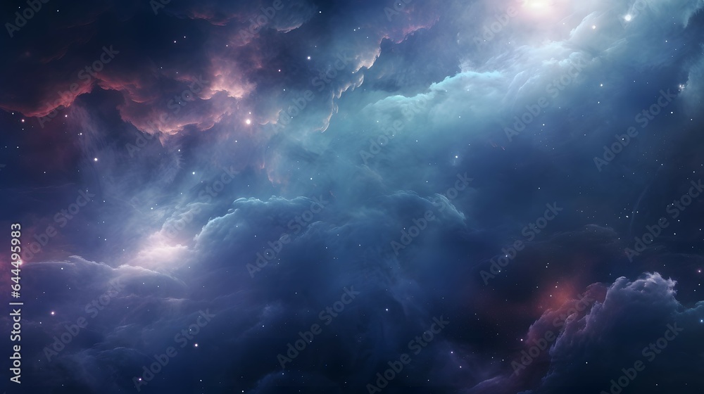 Deep Celestial Background: Showcasing Intricate Cloud Patterns Amidst a Blue Sky