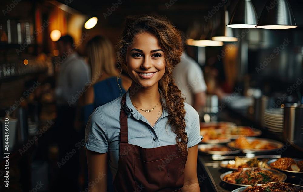 A top notch waitress who is smiling while she works. Smart and effective. Great service! A top notch waitress who is smiling while she works. Smart and effective. Great service!
