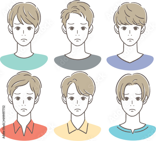 困った顔の20〜30代男性のアイコン
