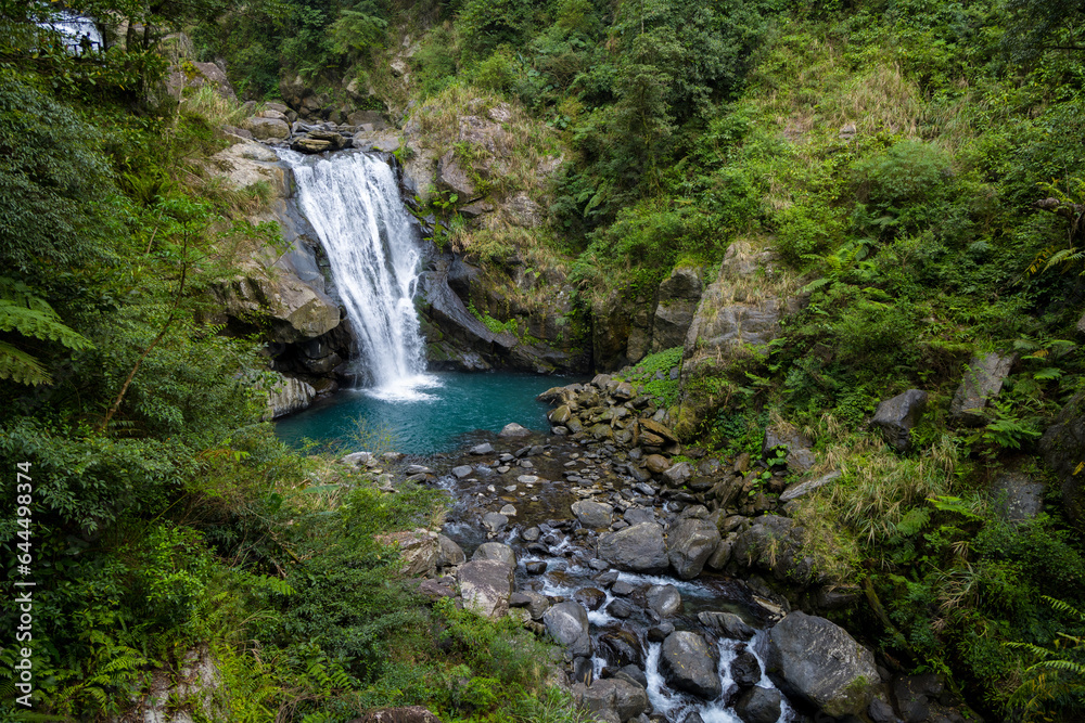Forest waterfall in neidong national forest recreation area of taiwan Forest waterfall in neidong national forest recreation area of taiwan