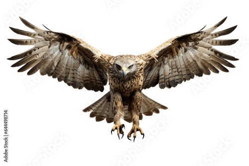 Flying Eagle Isolated on a Transparent PNG Background, Render. Generative Ai