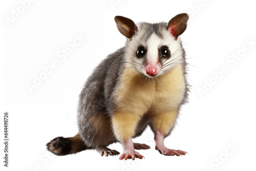 Possum Portrait Isolated on a Transparent PNG Background, Render. Generative Ai