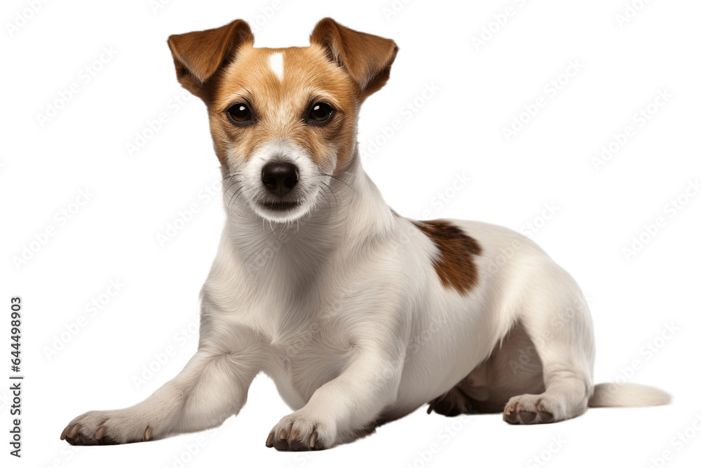Dog Portrait Isolated on a Transparent PNG Background, Render. Generative Ai