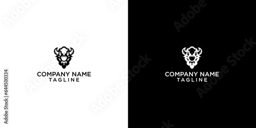 silhouette, vector, icon, design, animal, symbol, buffalo, wild, bull, bison