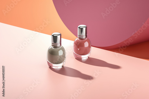 Canvastavla Minimalist modern product package branding mockup, nail polish or perfume bottle
