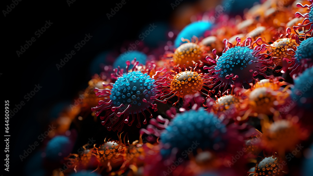 Obraz premium Structure of the Coronavirus VOC, photorealistic version