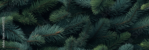 Christmas tree fir branch festive seamless background pattern