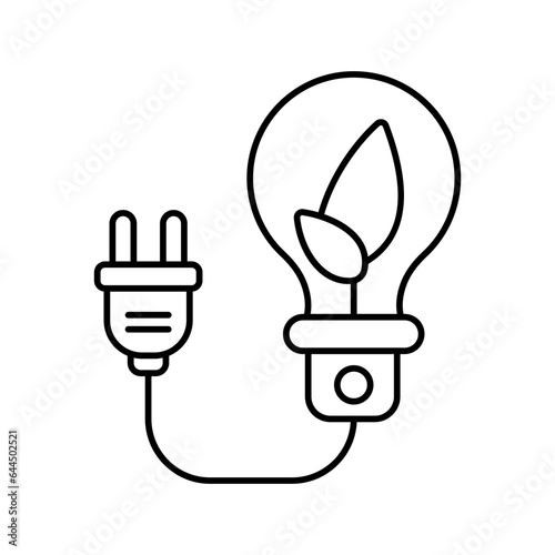 Eco bulb Vector Icon which can easily modify or edit

