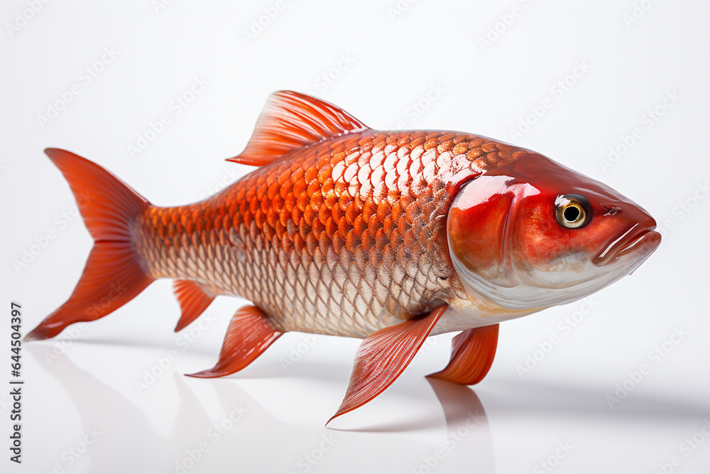 Carp fish isolated in white background