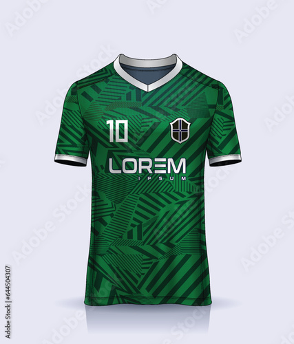 t-shirt sport design template, Soccer jersey mockup for football club. uniform front view.