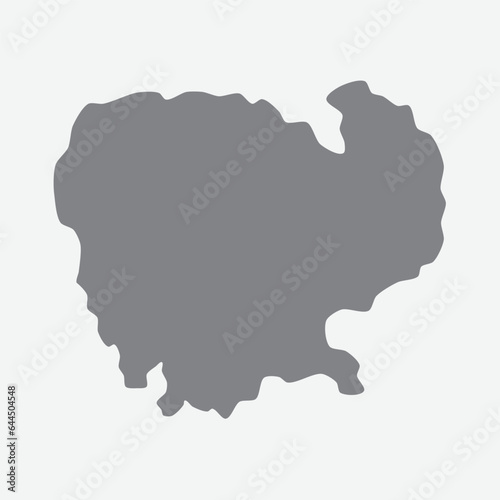 Cambodia silhouette map
