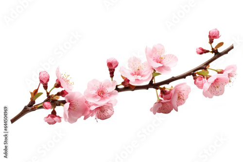 beautiful sakura flowers isolated on white